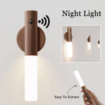 Wood Motion Sensor Night Light — Wireless & Magnetic 1