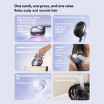 Electric Massage Brush - 1 Pc, 3 X 1.2ml Hair Oil Bottles, Multi-function Scalp Massage Comb, Can Hold Hair Oils 3
