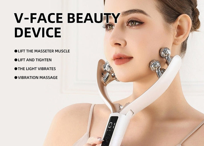 EMS V-Face Roller — Red & Blue Wave Skin Tightening Device