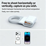 Magnetic Camera Grip Stabilizer With Wireless Remote, Ergonomic Anti-Shake Phone Handle Compatible With MagSafe, Zoom Control Portrait Landscape Switching, 109g Lightweight 4
