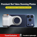Magnetic Camera Grip Stabilizer With Wireless Remote, Ergonomic Anti-Shake Phone Handle Compatible With MagSafe, Zoom Control Portrait Landscape Switching, 109g Lightweight 2
