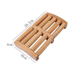 Wood Six Row Large Roller Foot Acupoint Hand Massage Foot Massager 6